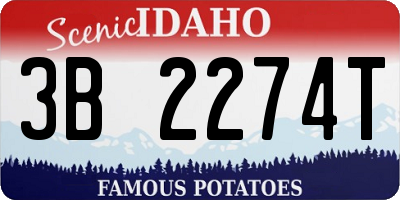 ID license plate 3B2274T