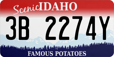 ID license plate 3B2274Y