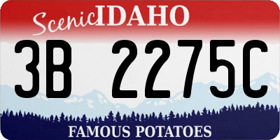 ID license plate 3B2275C