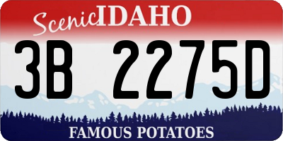 ID license plate 3B2275D