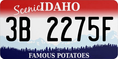 ID license plate 3B2275F