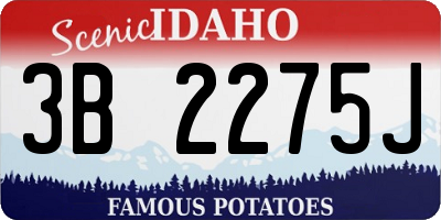 ID license plate 3B2275J