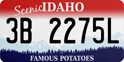 ID license plate 3B2275L