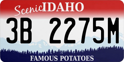 ID license plate 3B2275M