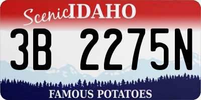 ID license plate 3B2275N