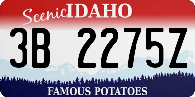 ID license plate 3B2275Z