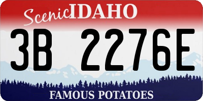 ID license plate 3B2276E