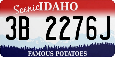 ID license plate 3B2276J