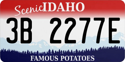 ID license plate 3B2277E