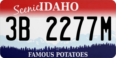 ID license plate 3B2277M