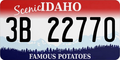 ID license plate 3B2277O