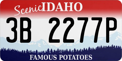ID license plate 3B2277P