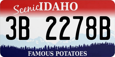 ID license plate 3B2278B