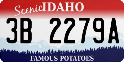 ID license plate 3B2279A