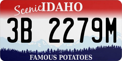 ID license plate 3B2279M