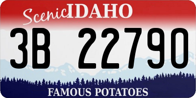 ID license plate 3B2279O