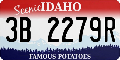 ID license plate 3B2279R