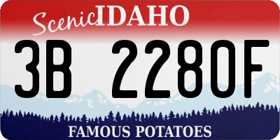 ID license plate 3B2280F