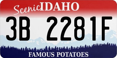 ID license plate 3B2281F