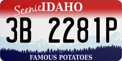 ID license plate 3B2281P