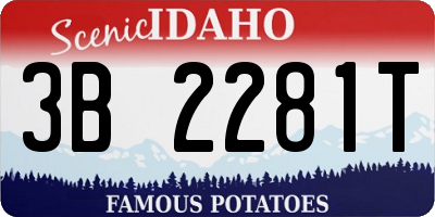 ID license plate 3B2281T