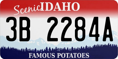 ID license plate 3B2284A