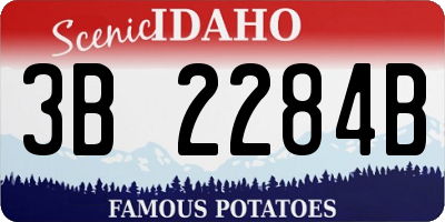 ID license plate 3B2284B