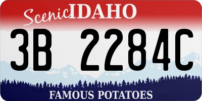 ID license plate 3B2284C