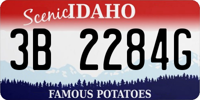 ID license plate 3B2284G