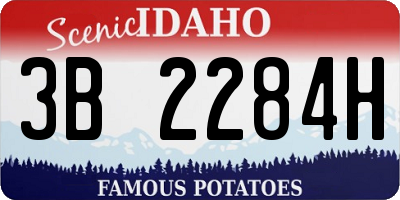 ID license plate 3B2284H
