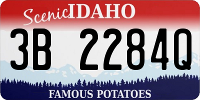 ID license plate 3B2284Q