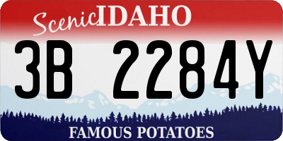 ID license plate 3B2284Y