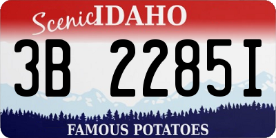 ID license plate 3B2285I
