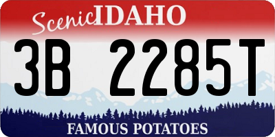 ID license plate 3B2285T