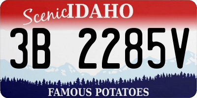 ID license plate 3B2285V