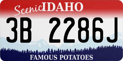 ID license plate 3B2286J