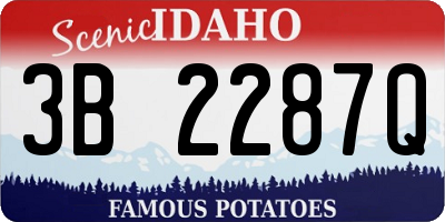 ID license plate 3B2287Q