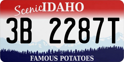 ID license plate 3B2287T