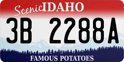 ID license plate 3B2288A