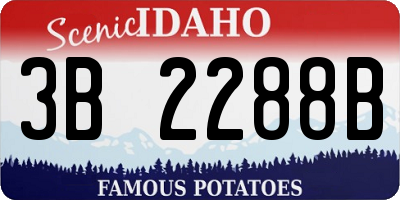 ID license plate 3B2288B