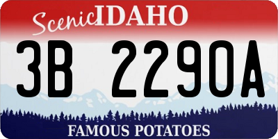 ID license plate 3B2290A