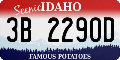 ID license plate 3B2290D