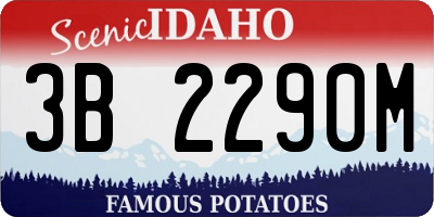 ID license plate 3B2290M