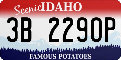 ID license plate 3B2290P