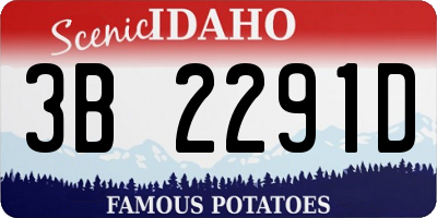 ID license plate 3B2291D