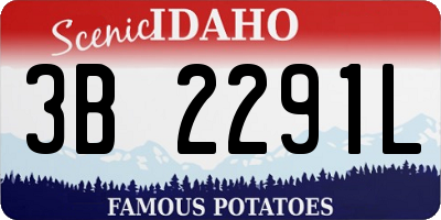 ID license plate 3B2291L
