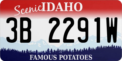 ID license plate 3B2291W