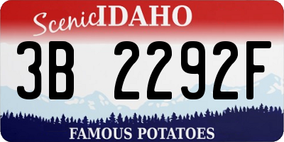 ID license plate 3B2292F