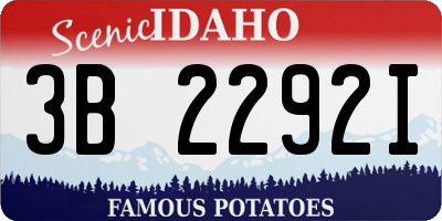 ID license plate 3B2292I