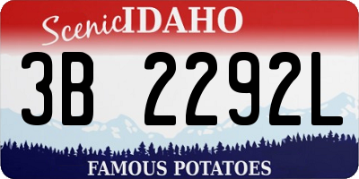ID license plate 3B2292L